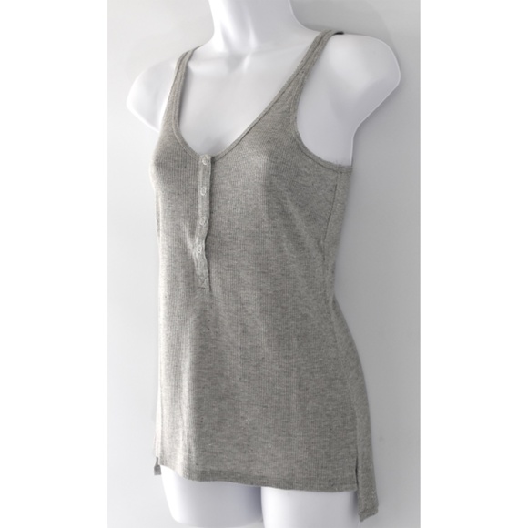 ATM WOMEN NWT $245 SPARKLE WRESTLER HENLEY GREY/GOLD TANK. SIZE S - Picture 5 of 11